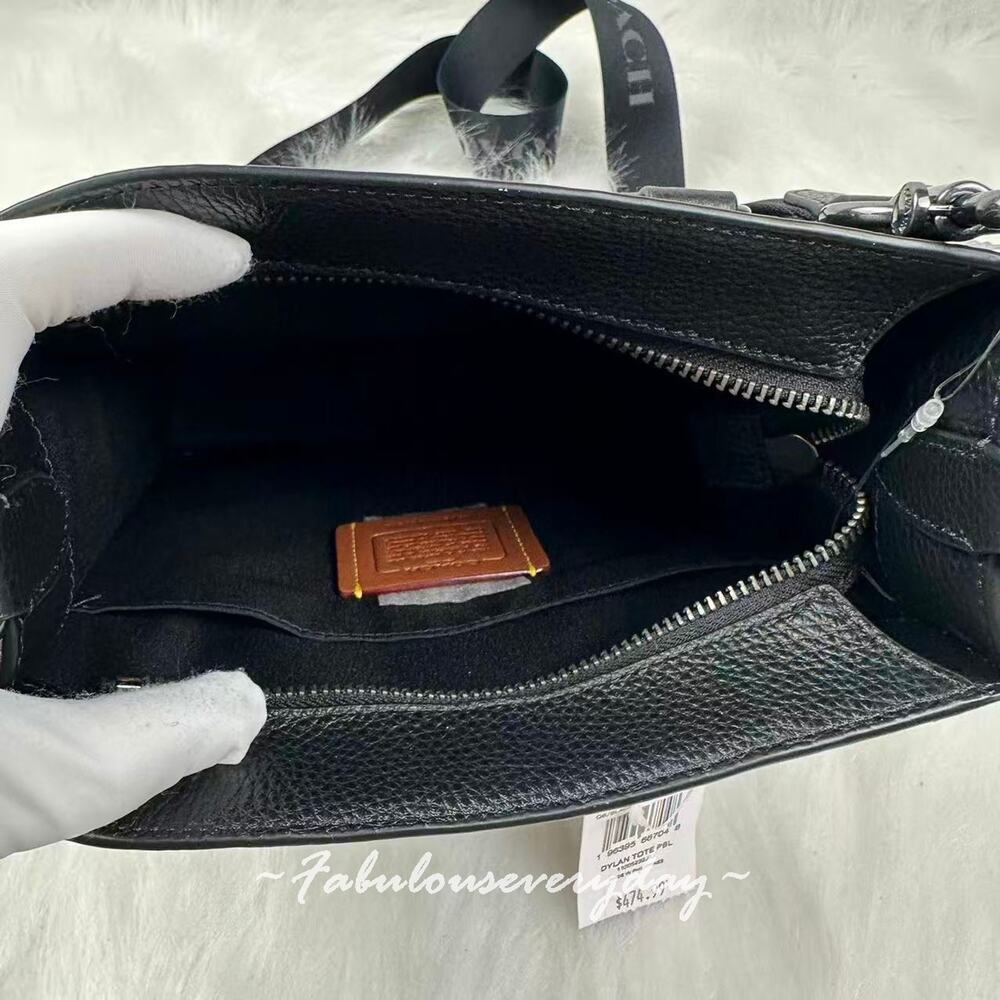 Coach Men's Dylan Tote Bag Crossbody In Leather/Gunmetal/Black CT910 NWT - Picture 7 of 8